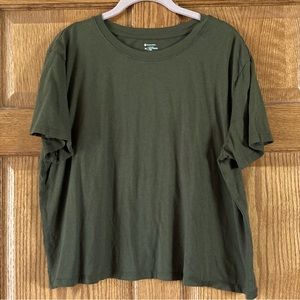 5/$15 Member’s Mark Dark Green Casual SS Essential Boyfriend Tee XL